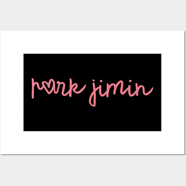 park jimin hearts Wall Art by pinkbrownies